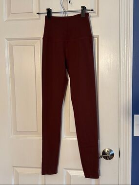High-Waist Beyond Yoga Burgundy Leggings
